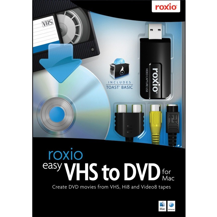 Roxio Easy VHS to DVD with Video Capture USB Device - Box Pack - 1 User