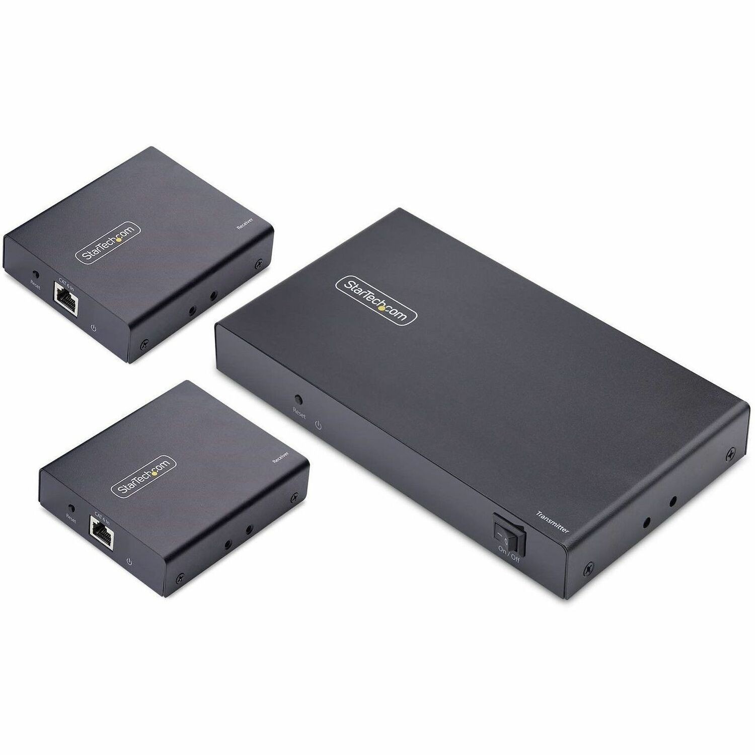 StarTech.com 4-Port HDMI Extender and Splitter Over CAT6, 4K 60Hz, Up to 230ft (70m), 1x4 HDMI over Ethernet Distribution Kit, 1 In 4 Out