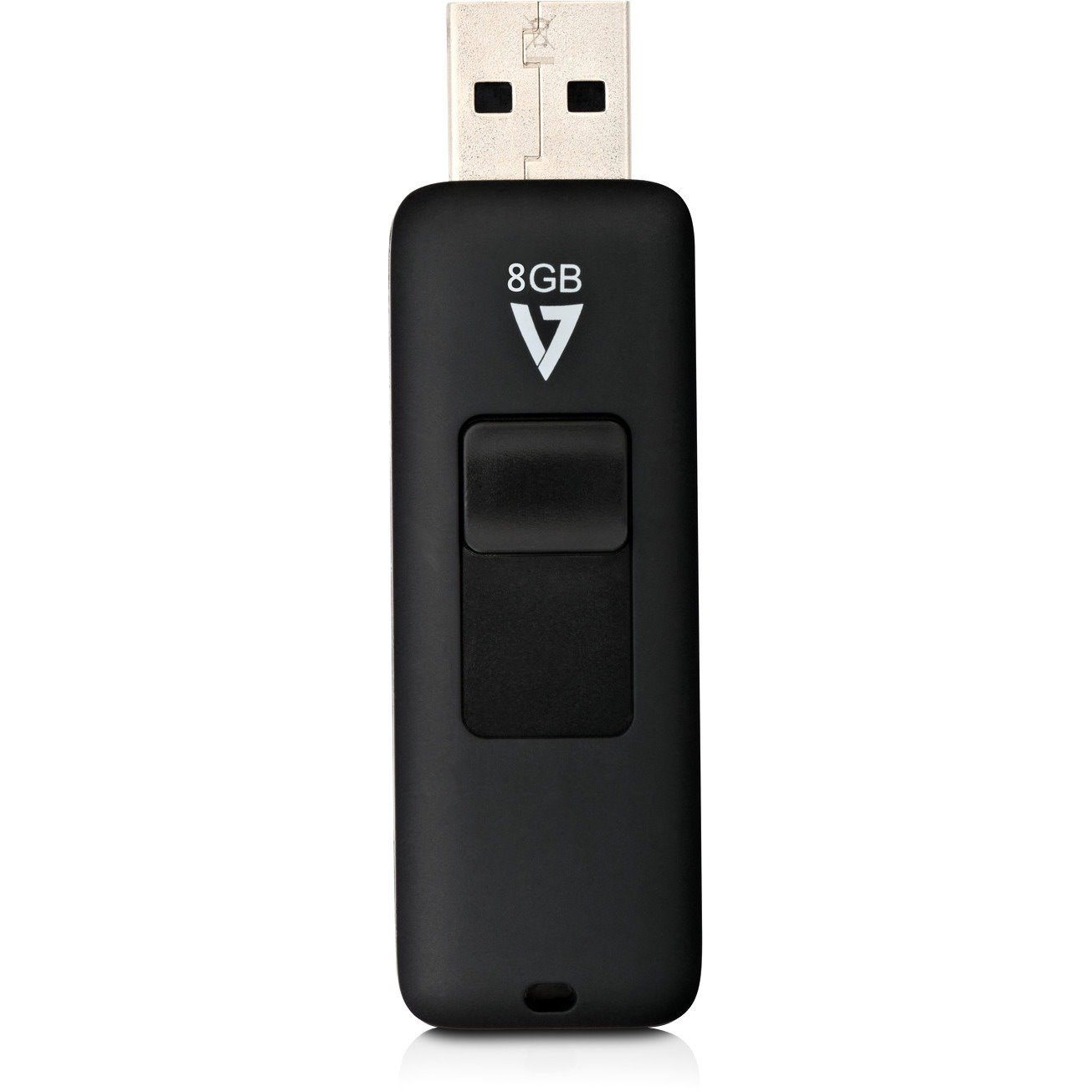 V7 VF28GAR-3N8GB USB 2.0 Flash Drive - With Retractable USB connector