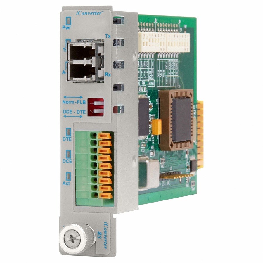 iConverter RS-232 Serial Fiber Media Converter DB-9 LC Single-Mode 60km Module