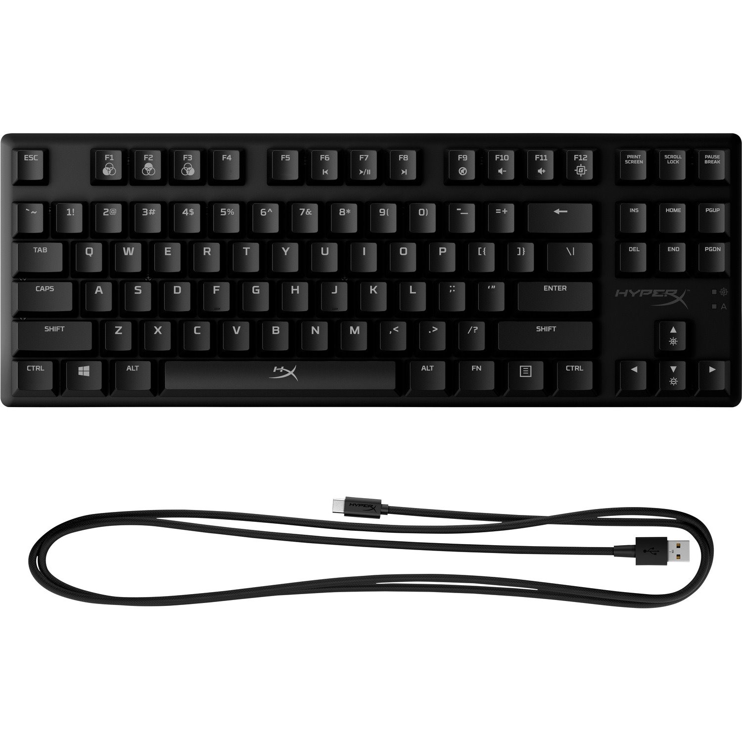 HyperX Alloy Origins Core Gaming Keyboard - Cable Connectivity - USB Type C Interface - RGB LED - English (US) - Black