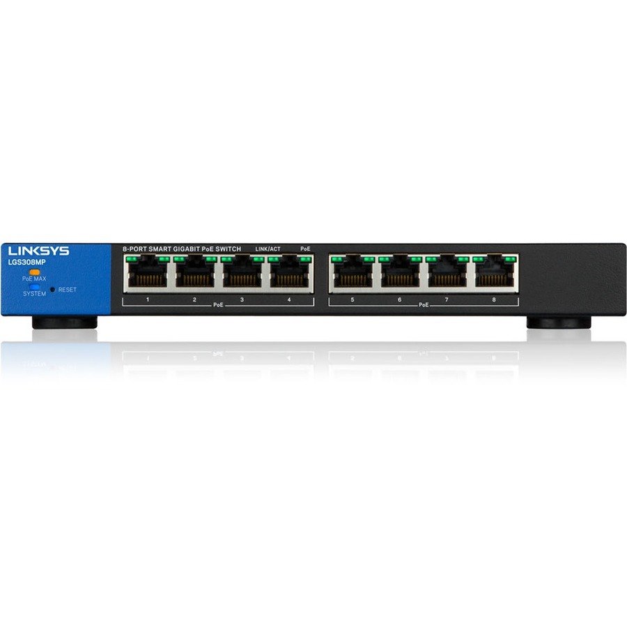 Linksys 8-Port Business Smart Gigabit PoE+ Switch - 130W