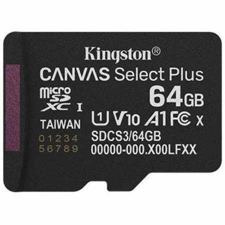 Kingston Canvas Select Plus 64 GB Class 10/UHS-I (U1) V10 microSDXC