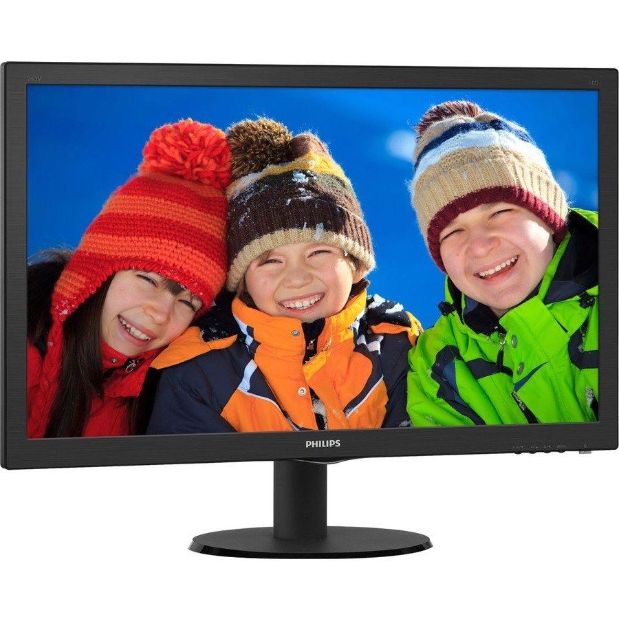 Philips V-line 243V5QHABA Full HD LCD Monitor - 16:9 - Hairline Textured Black