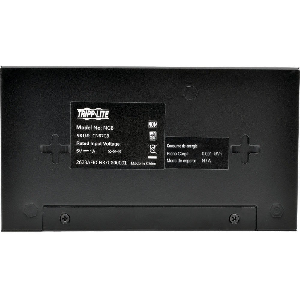 Tripp Lite by Eaton 8-Port 10/100/1000 Mbps Desktop Gigabit Ethernet Unmanaged Switch, Metal Housing