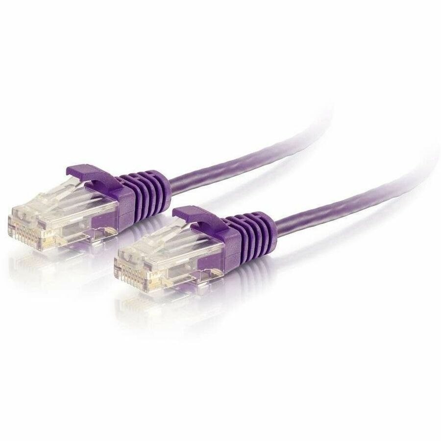 C2G 15ft (4.57m) Cat6 Snagless Unshielded (UTP) Slim Ethernet Network Patch Cable - Purple