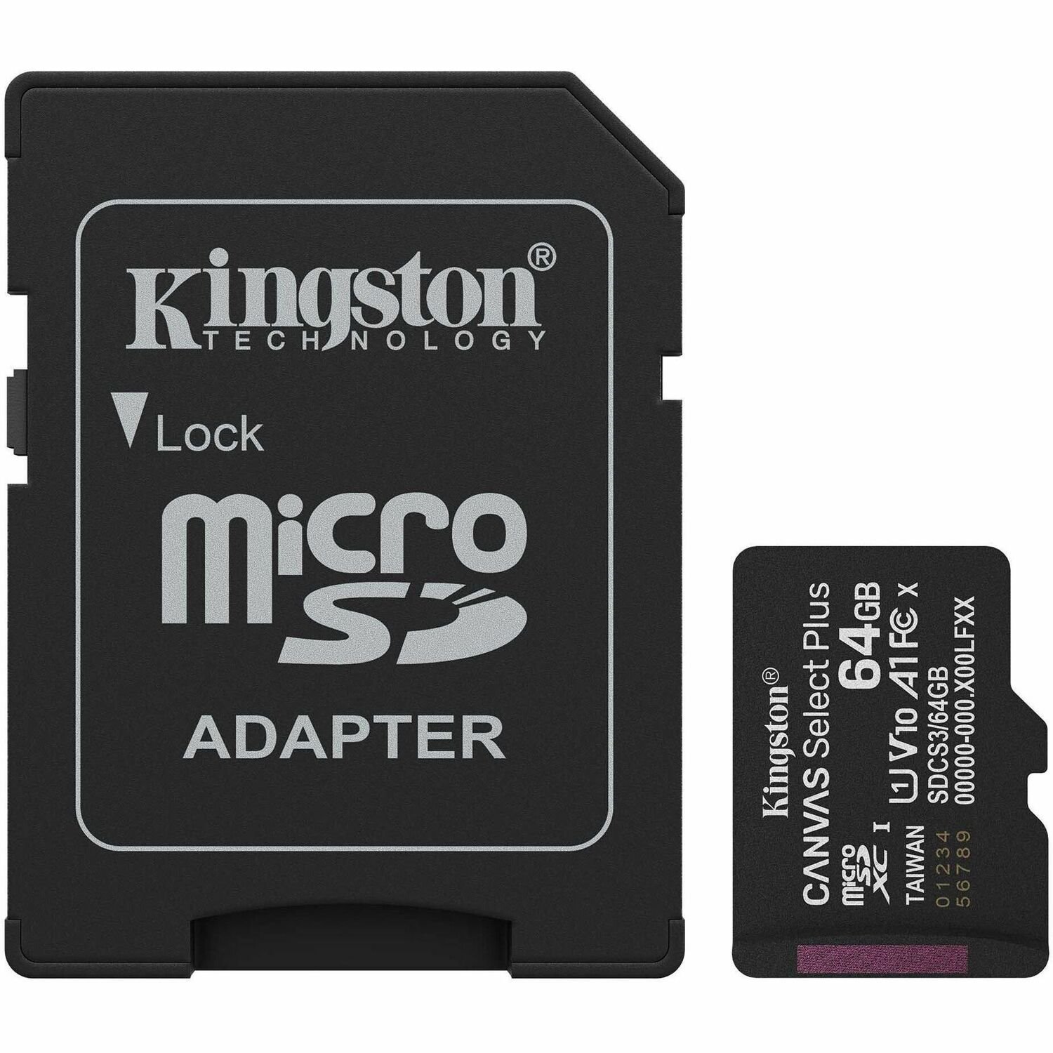 Kingston Canvas Select Plus 64 GB Class 10/UHS-I (U1) V10 microSDXC
