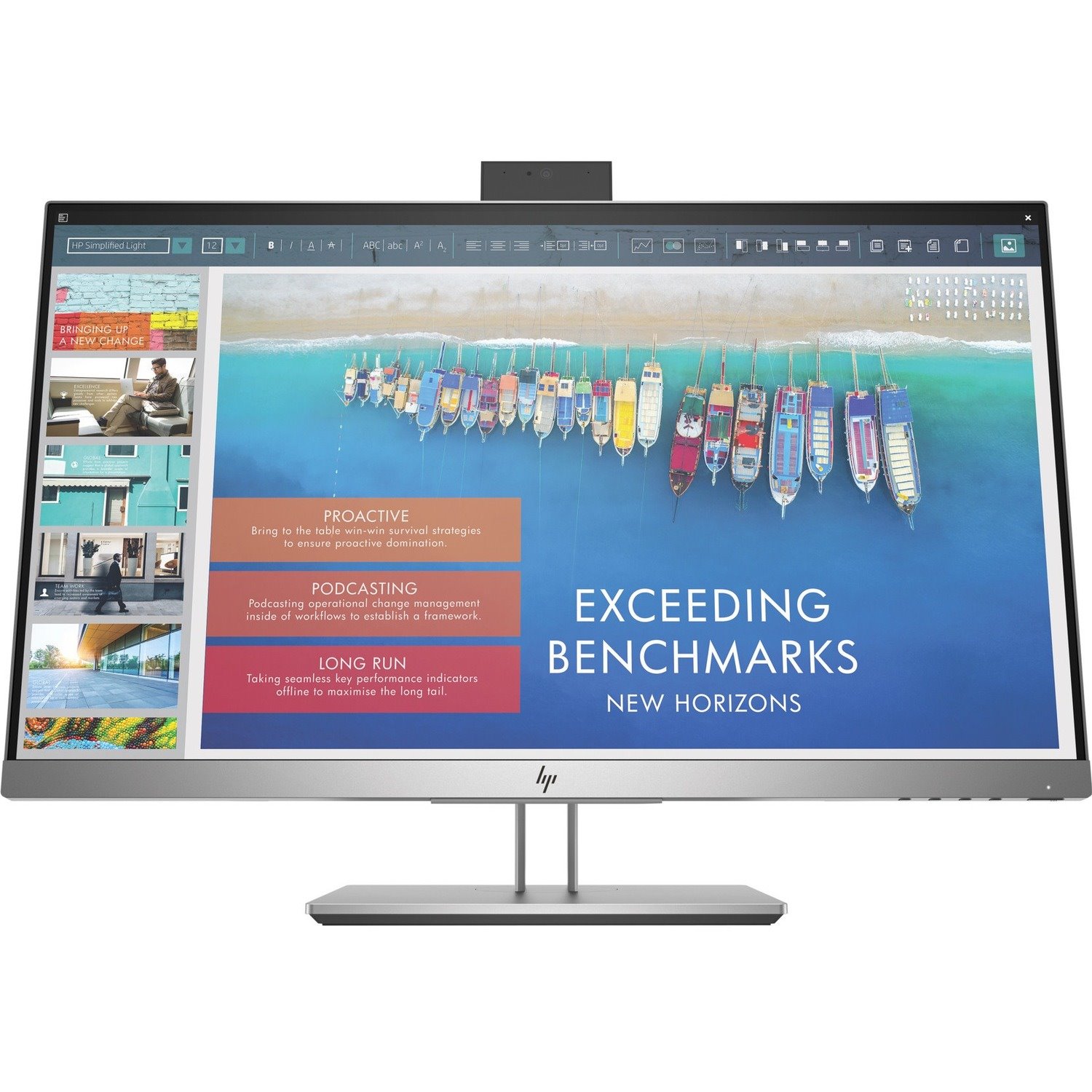 HP Business E243d 24" Class Webcam Full HD LCD Monitor - 16:9 - Silver, Black