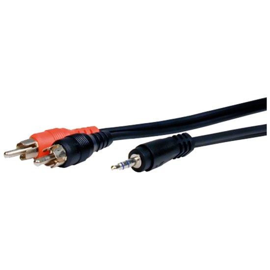 Comprehensive Standard Series 3.5mm Stereo Mini Plug to 2 RCA Plugs Audio Cable 10ft