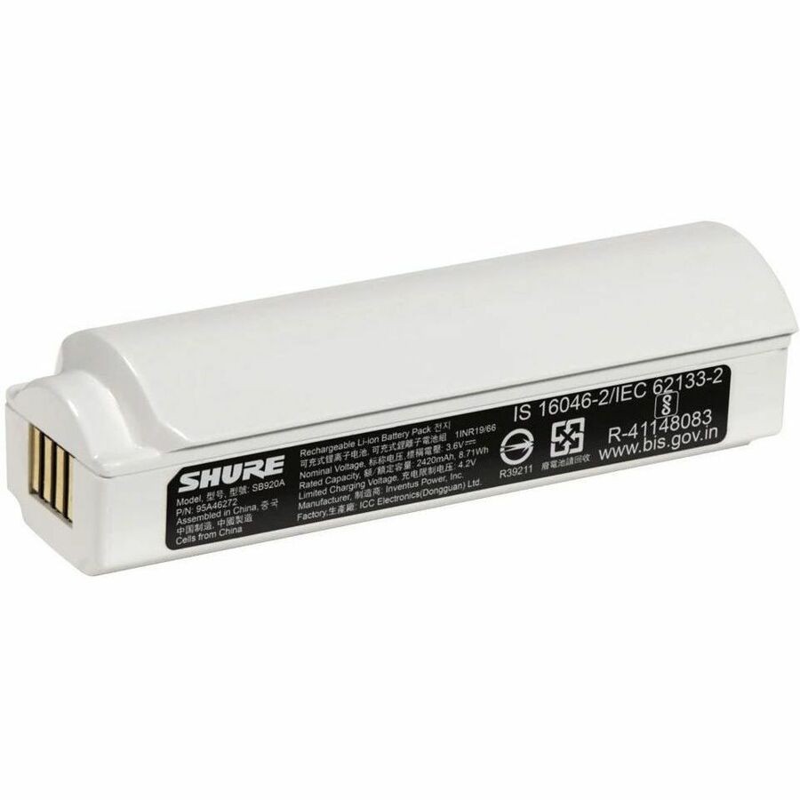 Rechargeable Lithium-Ion Battery, Up to 9h