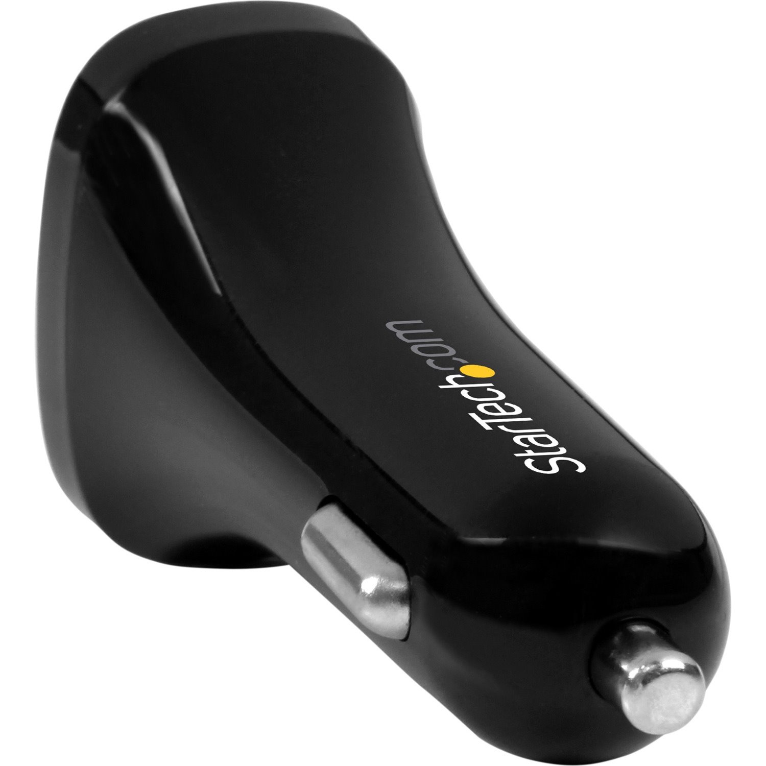 StarTech.com Dual Port USB Car Charger - Black - High Power 24W/4.8A - 2 port USB Car Charger - Charge two tablets at once