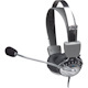 Manhattan Stereo Over-Ear Headset (3.5mm), Microphone Boom (padded), Adjustable Steel Headband, In-Line Volume Control, Ear Cushions, Std 2x 3.5mm stereo jack/plug for audio/mic use, cable 2.5m, 3 Year Warranty