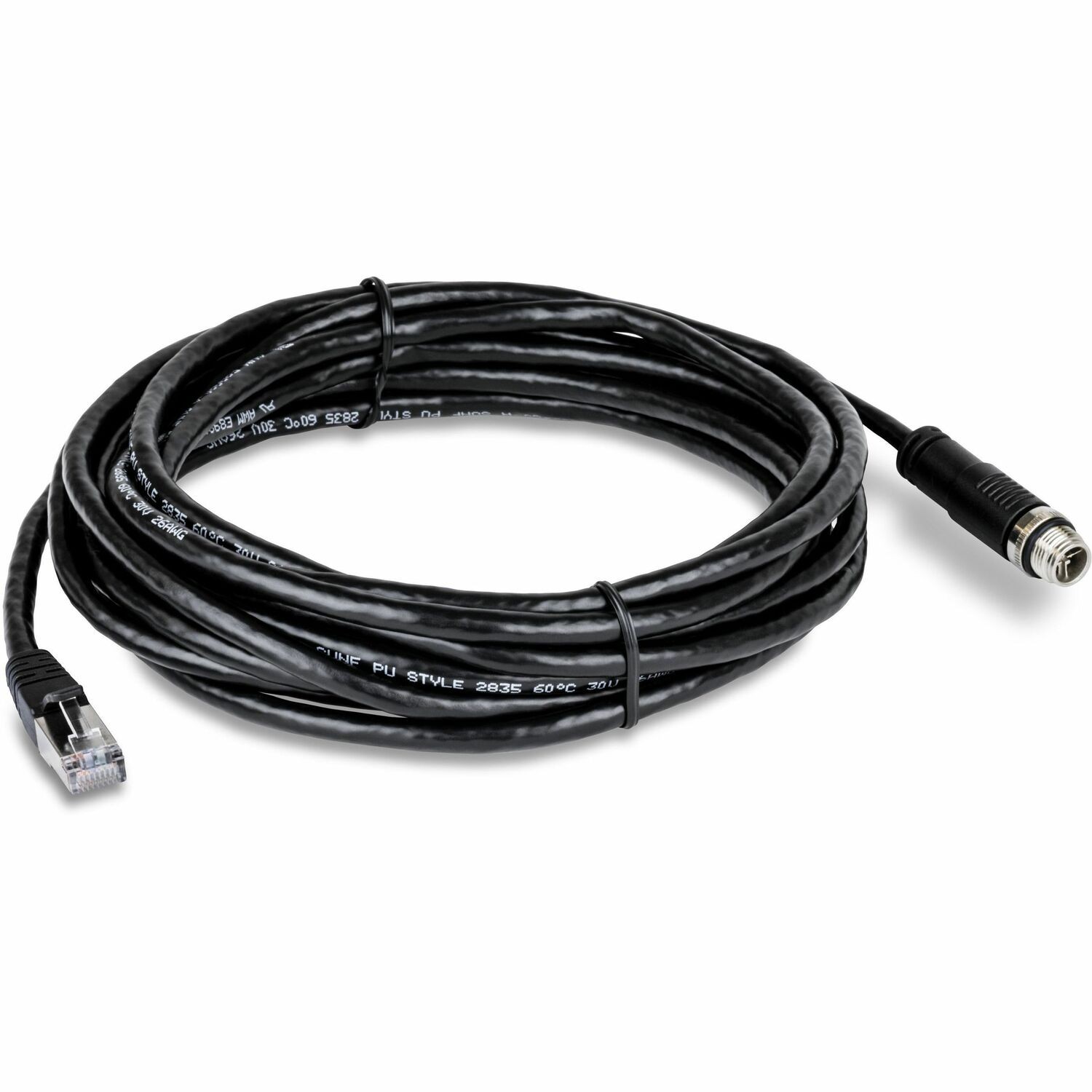 TRENDnet M12 to RJ-45 Industrial Ethernet Cable, 5m (16.4 ft.)