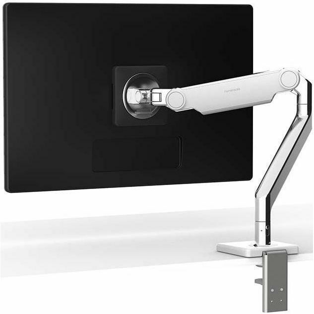 Humanscale M2.1 Mounting Arm for Monitor, Docking Station, Charging Station - Polished Aluminum, White