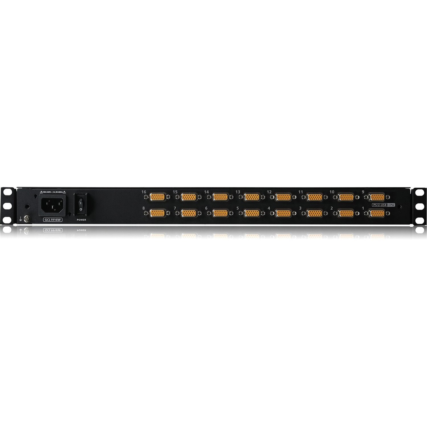 IOGEAR 18.5" Widescreen Short Depth 16-port LCD KVM Switch (TAA Compliant)