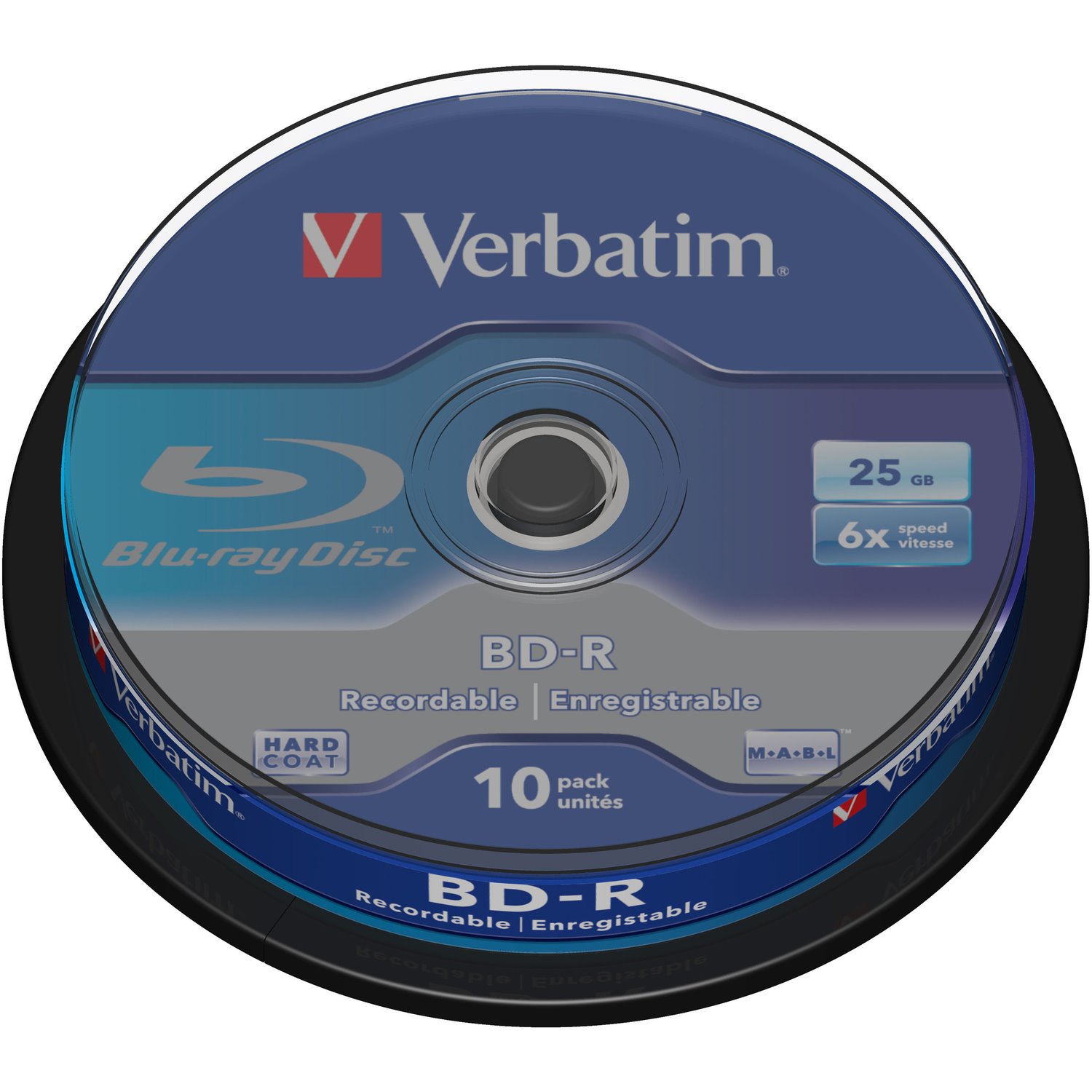 Verbatim 43742 Blu-ray Recordable Media - BD-R - 6x - 25 GB - 10