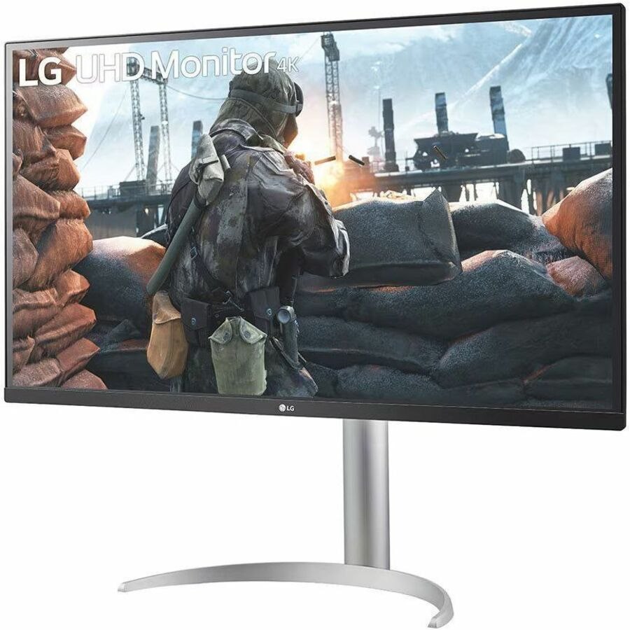 LG 32BP55U-B 32" Class 4K UHD LCD Monitor - 16:9 - Textured Black, Textured White, Textured Silver