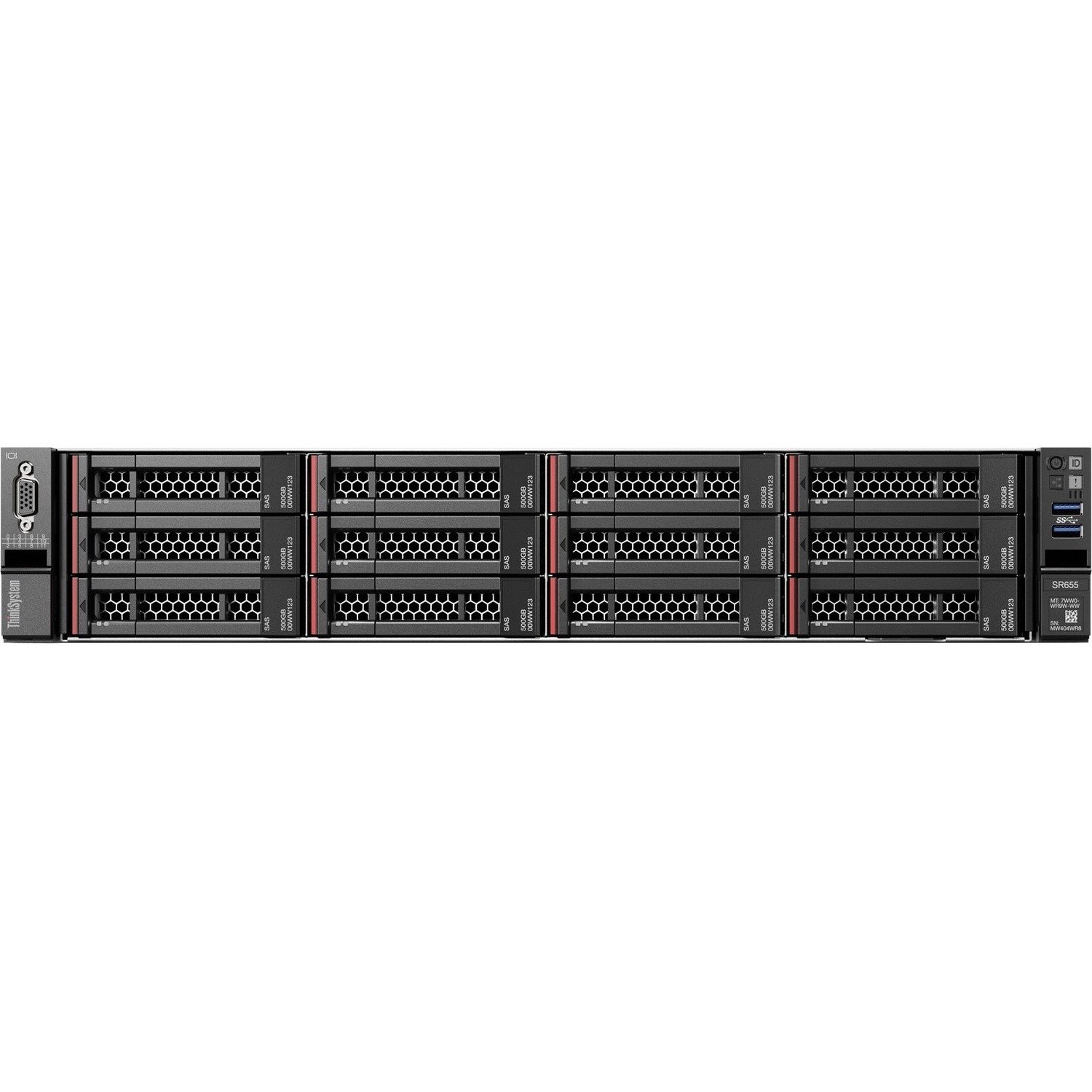 Lenovo ThinkSystem SR665 7D2VA01KEA 2U Rack Server - 1 EPYC 7262 3.20 GHz - 32 GB RAM - Serial ATA/600, 12Gb/s SAS Controller