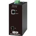 Eaton Tripp Lite Series Hardened Gigabit Fiber to Ethernet Media Converter, 10/100/1000 Mbps, RJ45/SFP, -10° to 60°C, DC Power, TAA