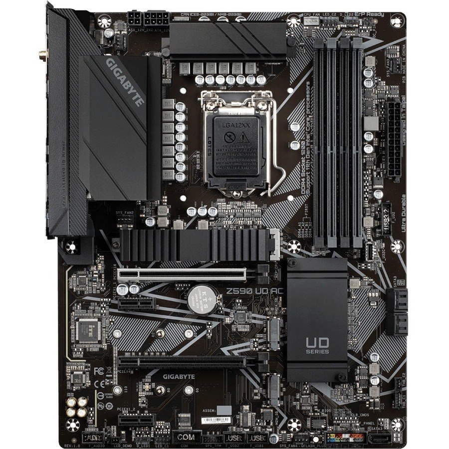 Gigabyte Ultra Durable Z590 UD AC Desktop Motherboard - Intel Z590 Chipset - Socket LGA-1200 - Intel Optane Memory Ready - ATX