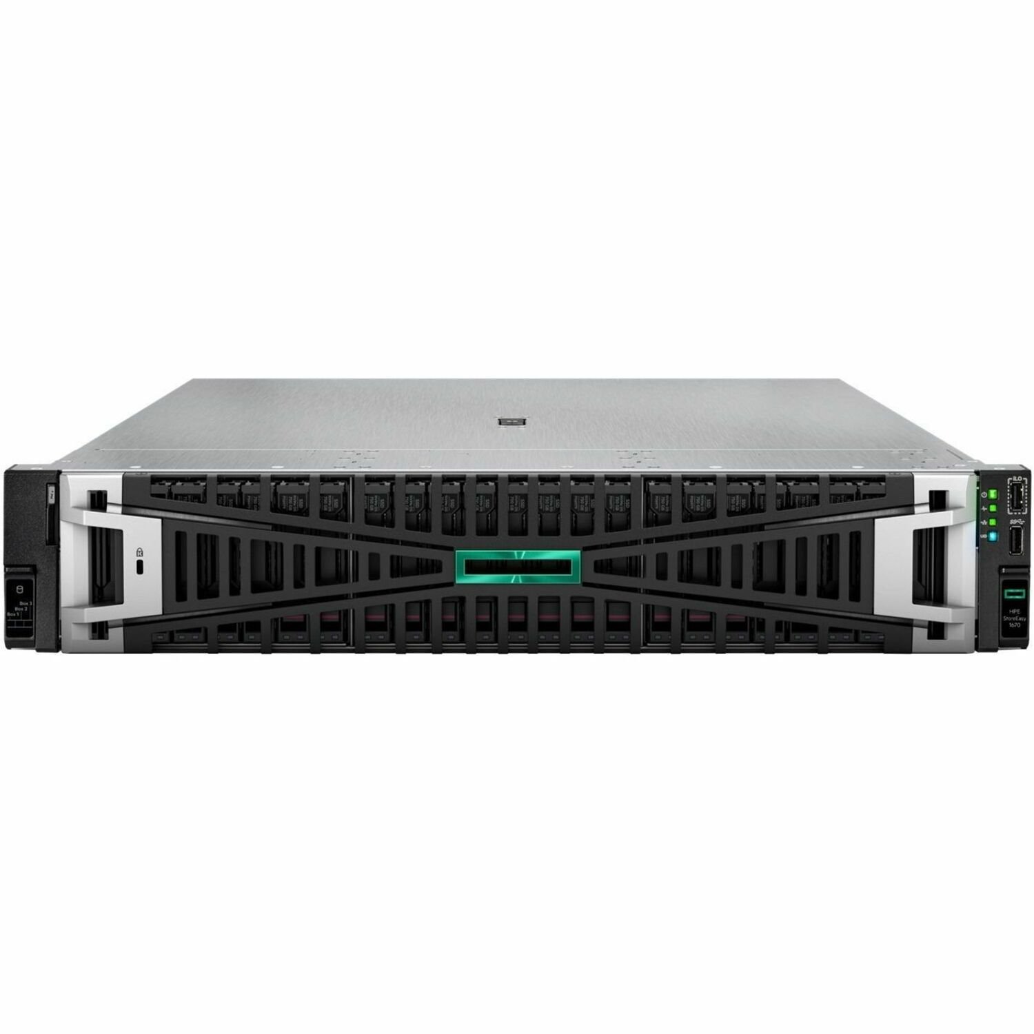 HPE StoreEasy 1670 12 x Total Bays SAN/NAS Storage System - 64 TB HDD - 8 x 8TB - Intel Xeon Bronze 3408U Octa-core (8 Core) 1.80 GHz - 16 GB RAM - DDR5 SDRAM - 2U Rack-mountable