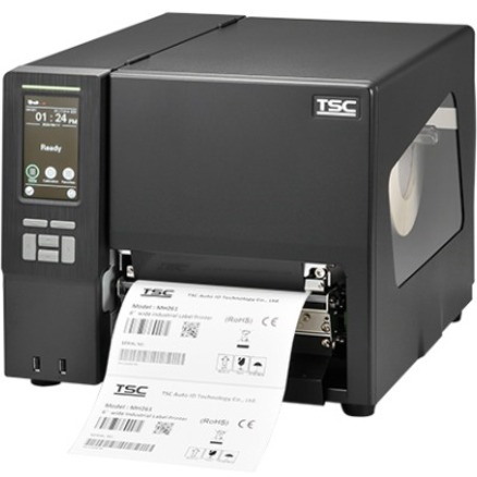 TSC Auto ID MH261T Direct Thermal/Thermal Transfer Printer - Monochrome - Tabletop - Label Print - USB - USB Host - Serial - Parallel - Bluetooth - Wireless LAN - With Cutter