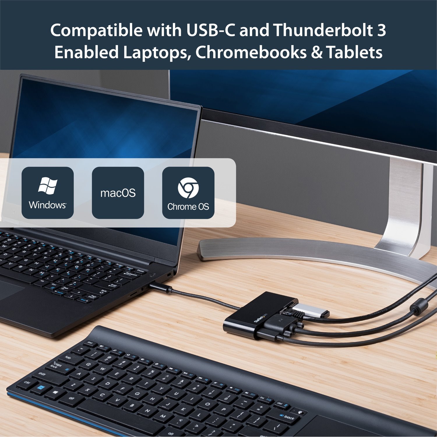 StarTech.com USB C Multiport Adapter - Mini USB-C Dock w/ VGA Video - 60W Power Delivery Passthrough - USB Type-A 5Gbps - Gigabit Ethernet