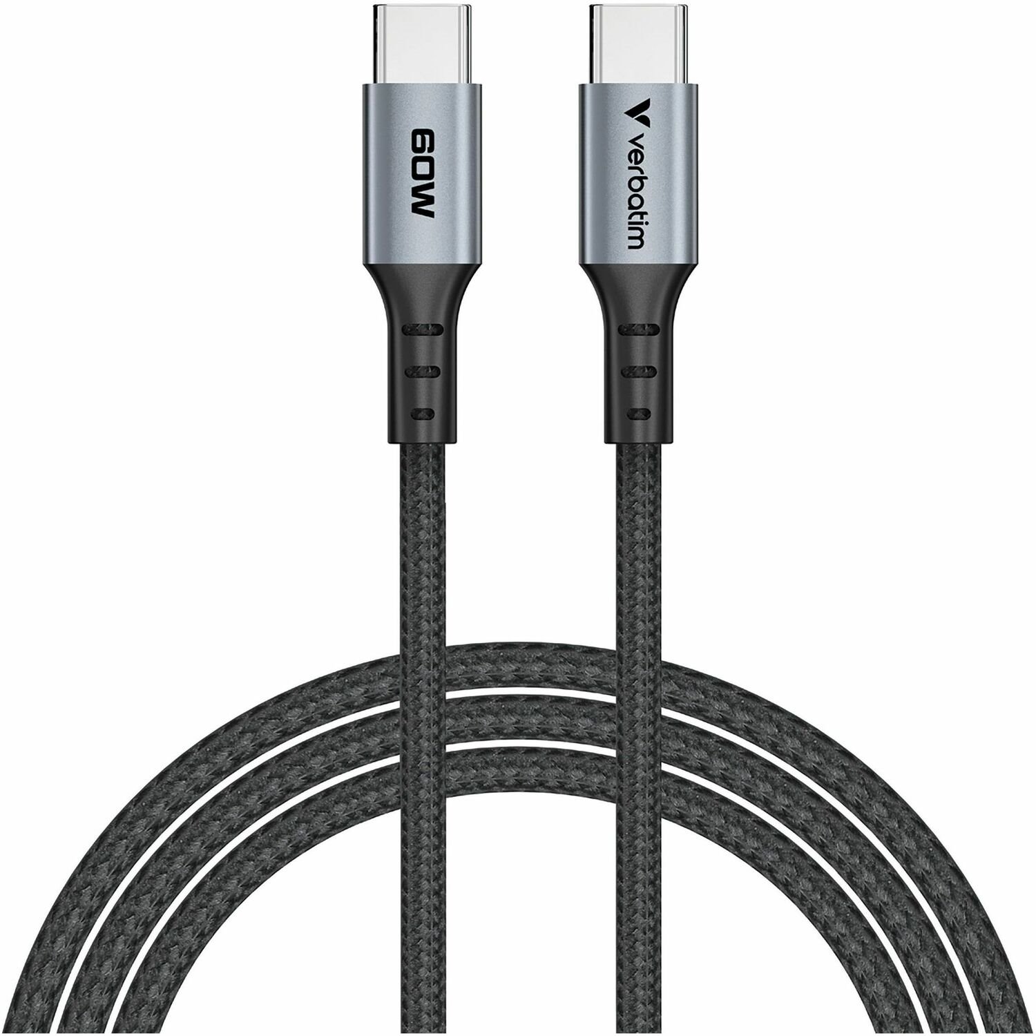 Verbatim Sync & Charge 60W USB-C to USB-C Cable - Black