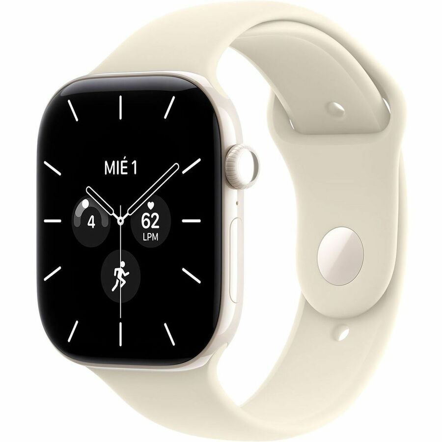 Apple Watch Series 12 Smart Watch - 43 mm Case Height - 37 mm Case Width - Pearl White Case Color - Sand Band Color - Ceramic Case Material - Wireless LAN - 5G - LTE