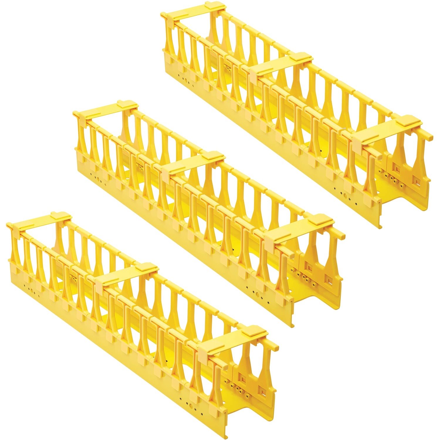 Eaton Tripp Lite Series High-Capacity Vertical Cable Manager - Double Finger Duct, Yellow, 6 ft. (1.8 m)