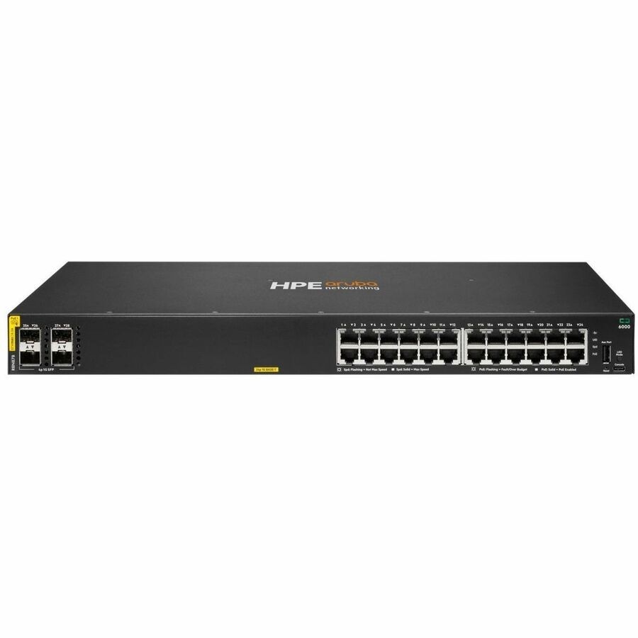 Aruba CX 6000 24 Ports Manageable Ethernet Switch - Gigabit Ethernet - 10/100/1000Base-T, 1000Base-X