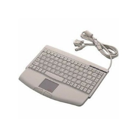 Advantech Keyboard - Cable Connectivity - PS/2 Interface - TouchPad - English - Grey