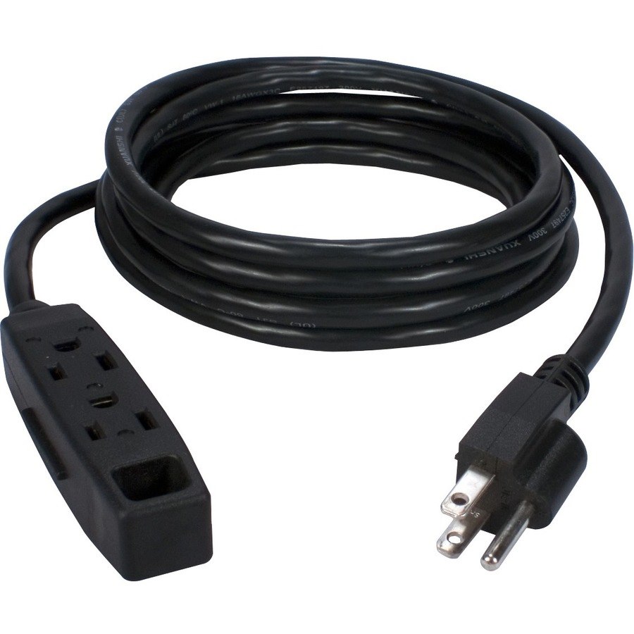 QVS 3-Pack 3-Outlet 3-Prong 6ft Power Extension Cord