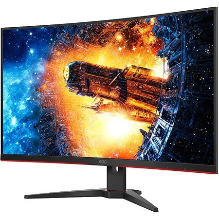 AOC C32G2E 32" Class Full HD Curved Screen Gaming LCD Monitor - 16:9 - Red, Black