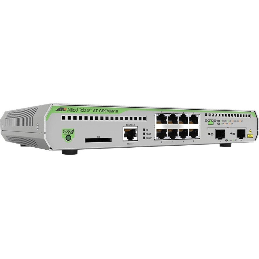 Allied Telesis CentreCOM GS970M AT-GS970M/10PS 8 Ports Manageable Layer 3 Switch