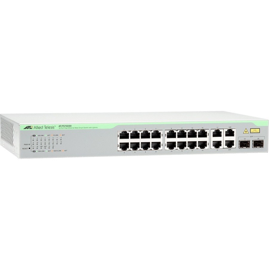 Allied Telesis WebSmart FS750 AT-FS750/20-50 20 Ports Manageable Ethernet Switch