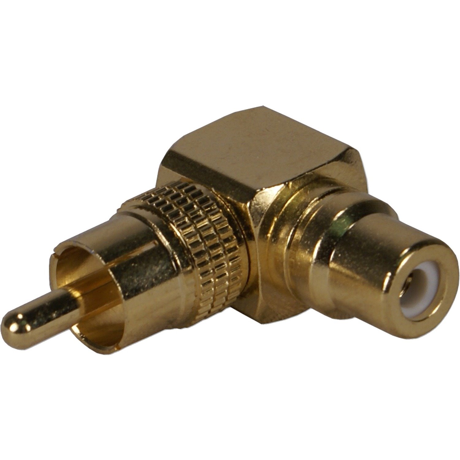QVS RCA Male to Female 90 Degree Adaptor