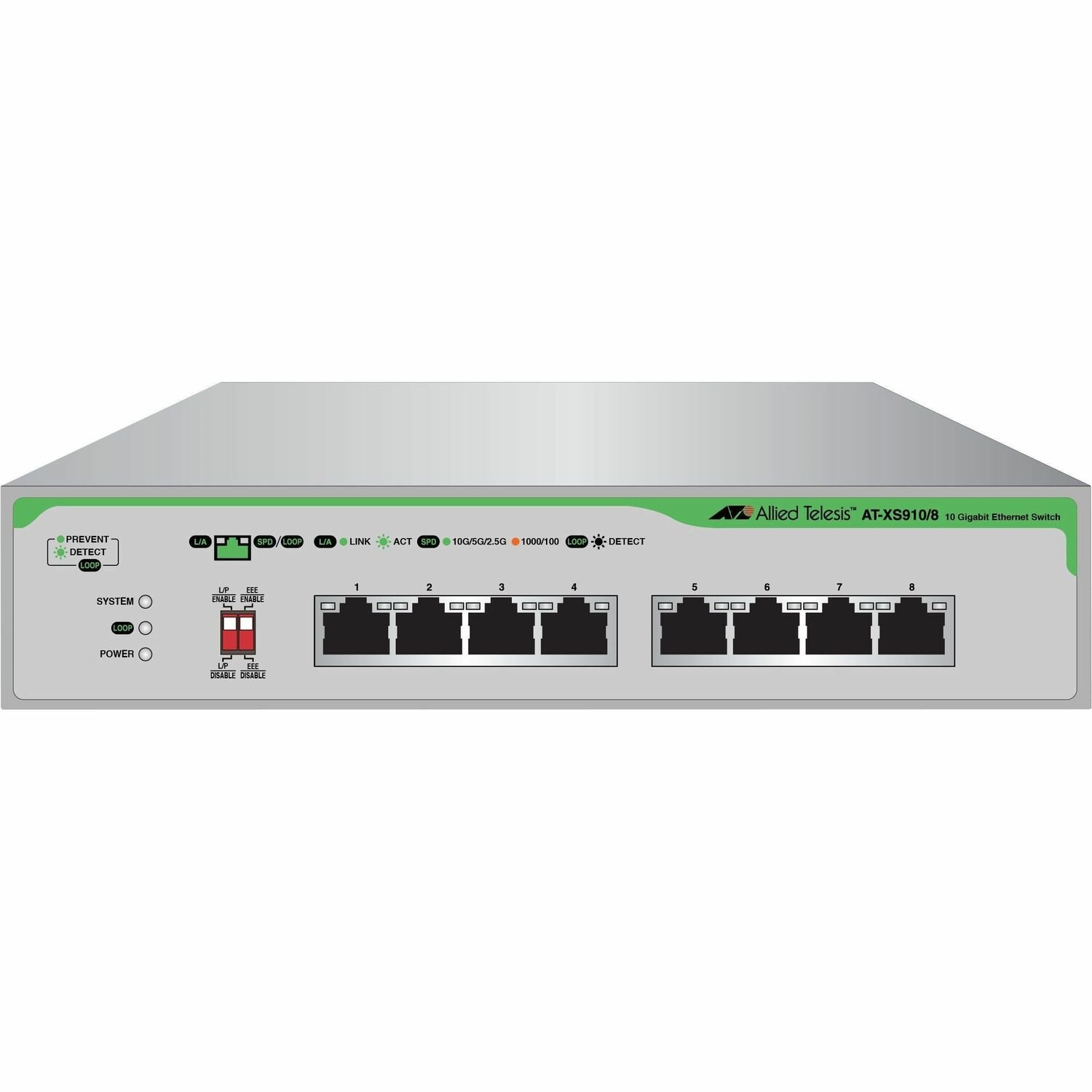 Allied Telesis CentreCOM XS910/8 8 Ports Ethernet Switch - 10 Gigabit Ethernet - 10GBase-T