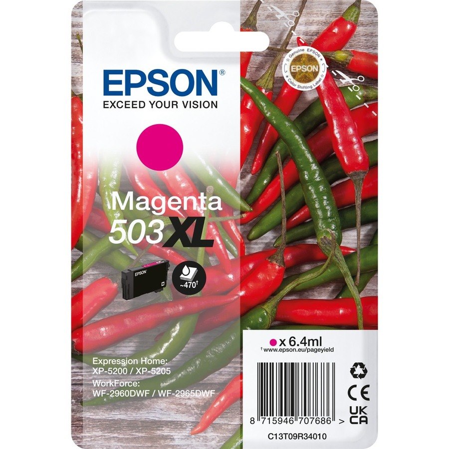 Epson 503XL Original Extra Large Yield Inkjet Ink Cartridge - Single Pack - Magenta Pack