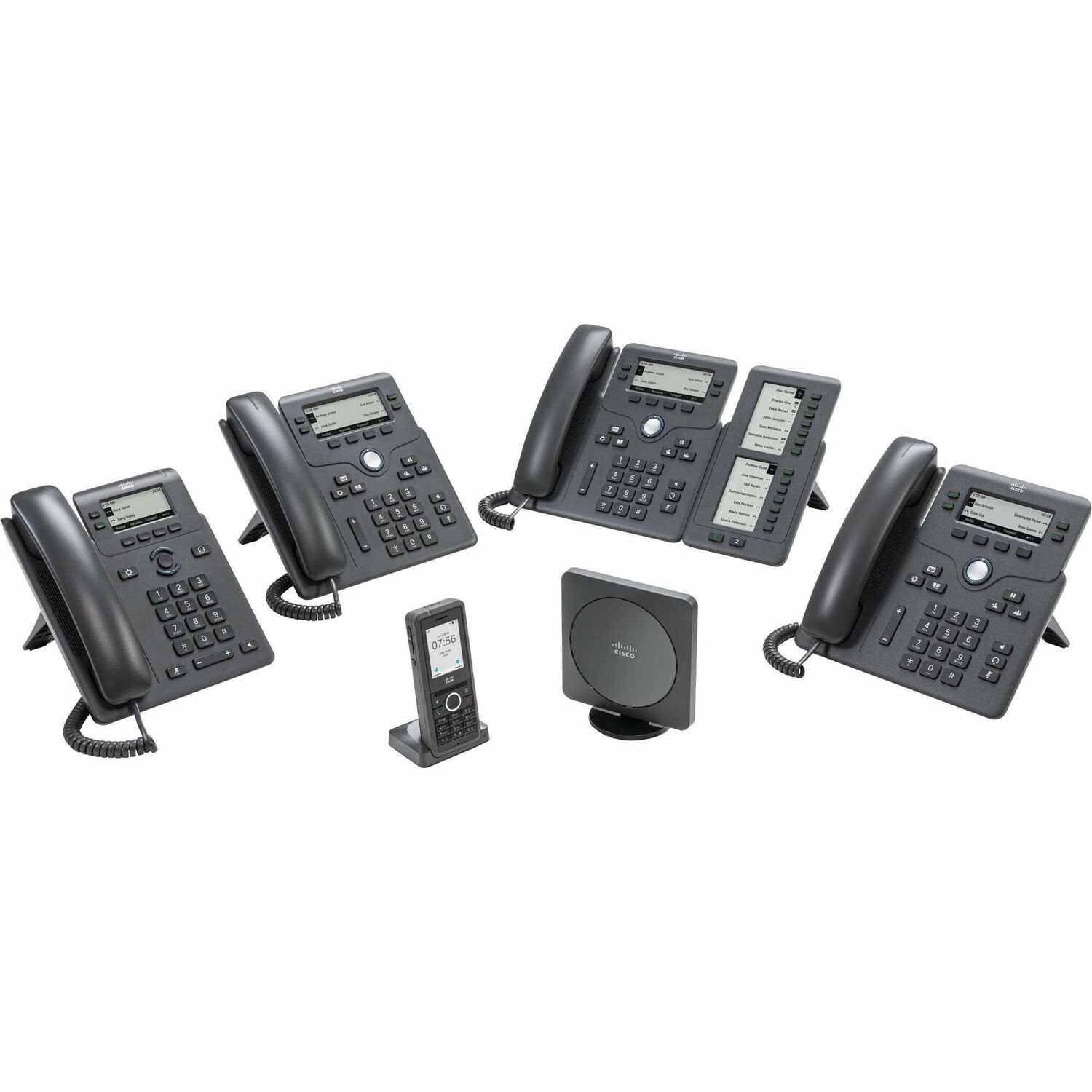 Cisco 6861 IP Phone - Refurbished - Corded - Corded/Cordless - Wi-Fi - Wall Mountable - Charcoal