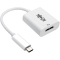 Eaton Tripp Lite Series USB-C to DisplayPort Active Adapter Cable with Equalizer (M/F), UHD 8K, HDR, DP 1.4, White, 6 in. (15.2 cm)