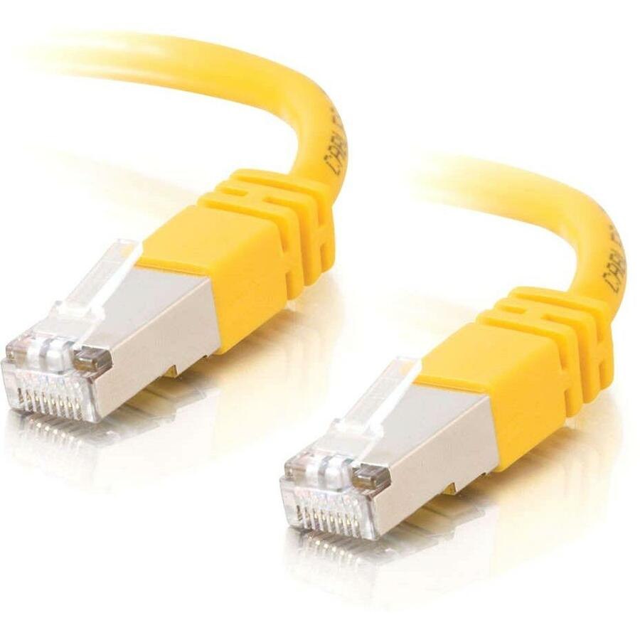 C2G-100ft Cat5e Molded Shielded (STP) Network Patch Cable - Yellow