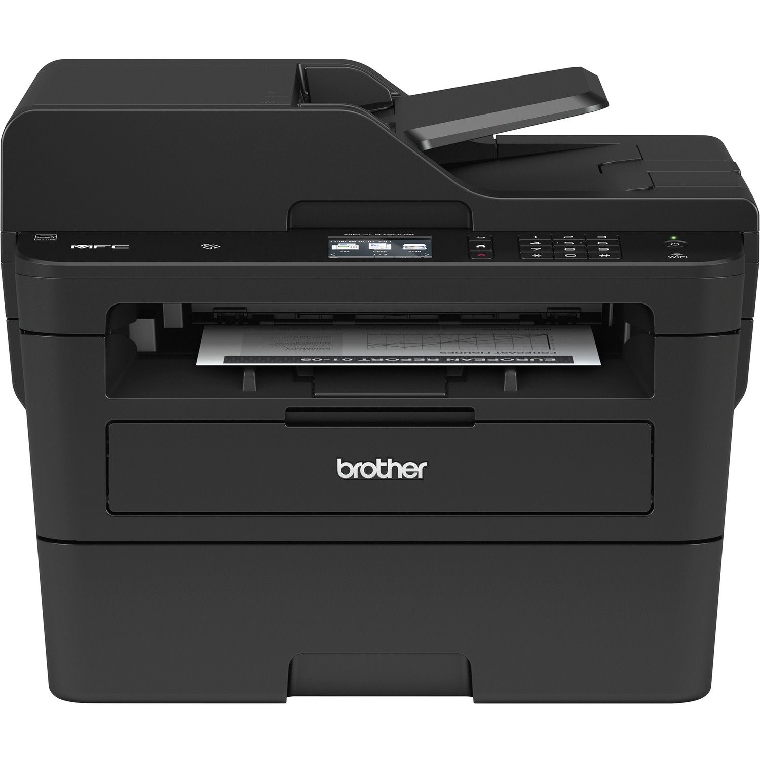 Brother MFC-L2750DW Monochrome Compact Laser All-in-One Printer with 2.7" Color Touchscreen, Single-pass Duplex Copy & Scan, and Wireless & NFC