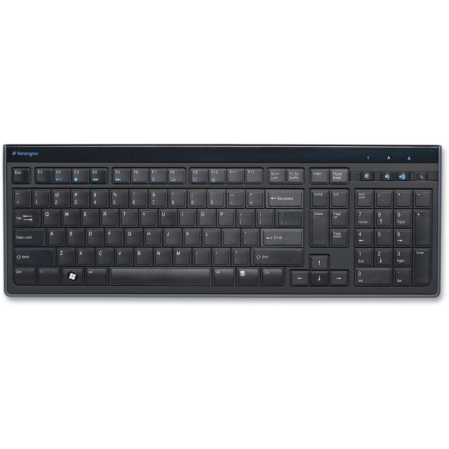 Kensington Advance Fit Keyboard - Cable Connectivity - USB Interface - Matte Black