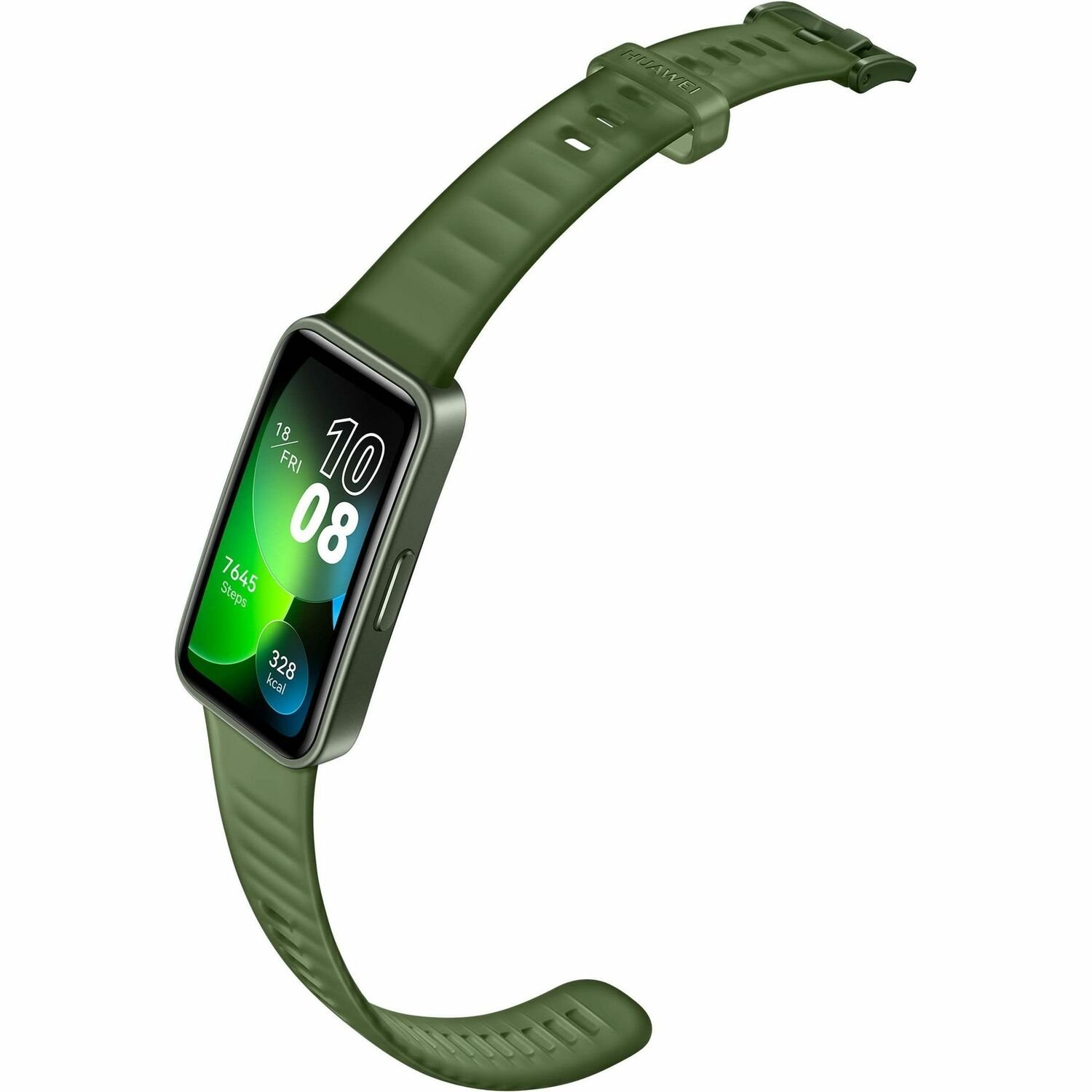 Huawei Band 8 ASK-B19 Smart Band - Rectangular Case Shape - 43.45 mm Case Height - 24.54 mm Case Width - Green Body Color - Polymer Case Material - Silicone Band Material - Wireless LAN