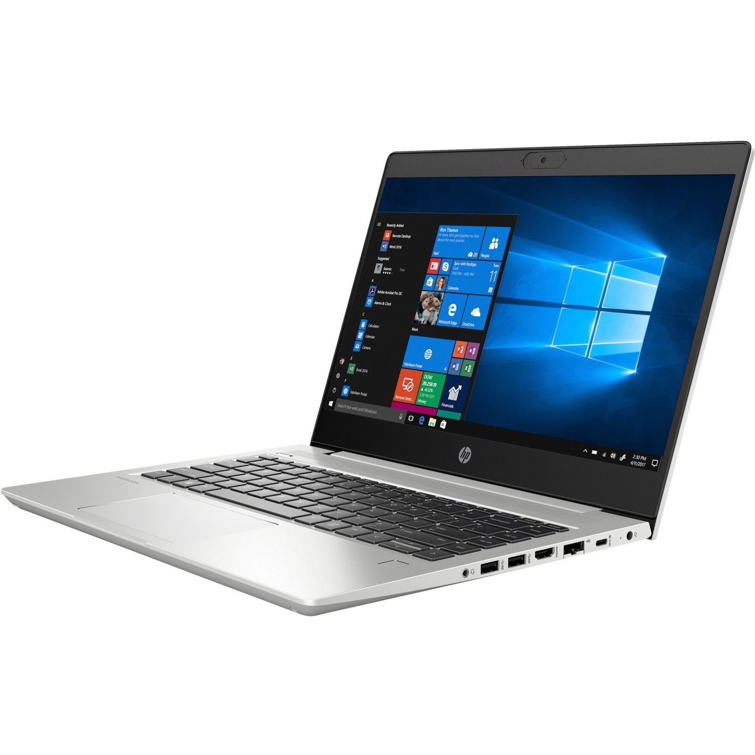 HP ProBook 450 G7 15.6" Notebook - HD - 1366 x 768 - Intel Core i5 10th Gen i5-10210U Quad-core (4 Core) 1.60 GHz - 8 GB Total RAM - 256 GB SSD - Pike Silver Aluminum