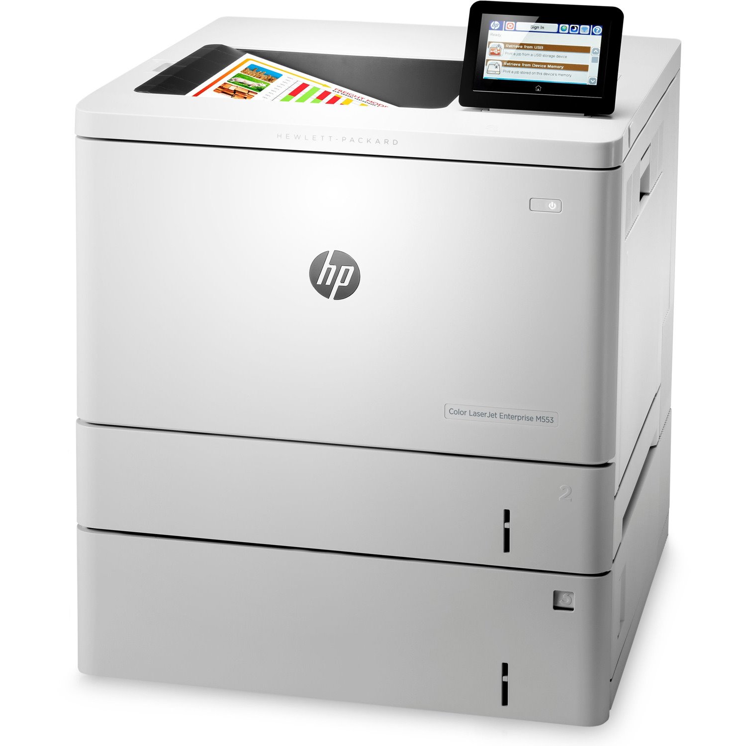 HP LaserJet M553 M553x Desktop Laser Printer - Colour