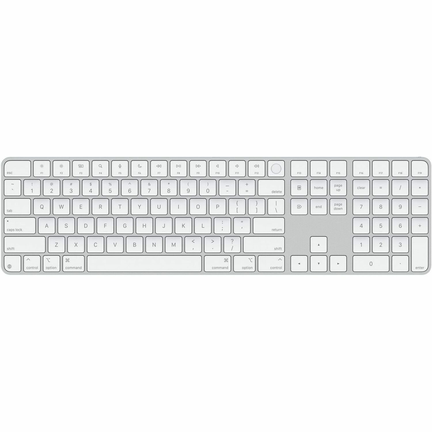 Apple Magic Keyboard - Wired/Wireless Connectivity - USB Type C Interface - English (US) - QWERTY Layout