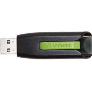 Verbatim 16GB V3 USB3.0 Green Store'n'Go V3; Rectractable USB Storage Drive Memory Stick