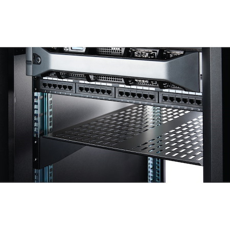 StarTech.com 2U 22in Vented Rack Mount Shelf - Fixed 22 inch Deep antilever Rackmount Tray for Server Rack Cabinet Shelf - 50lbs / 23kg